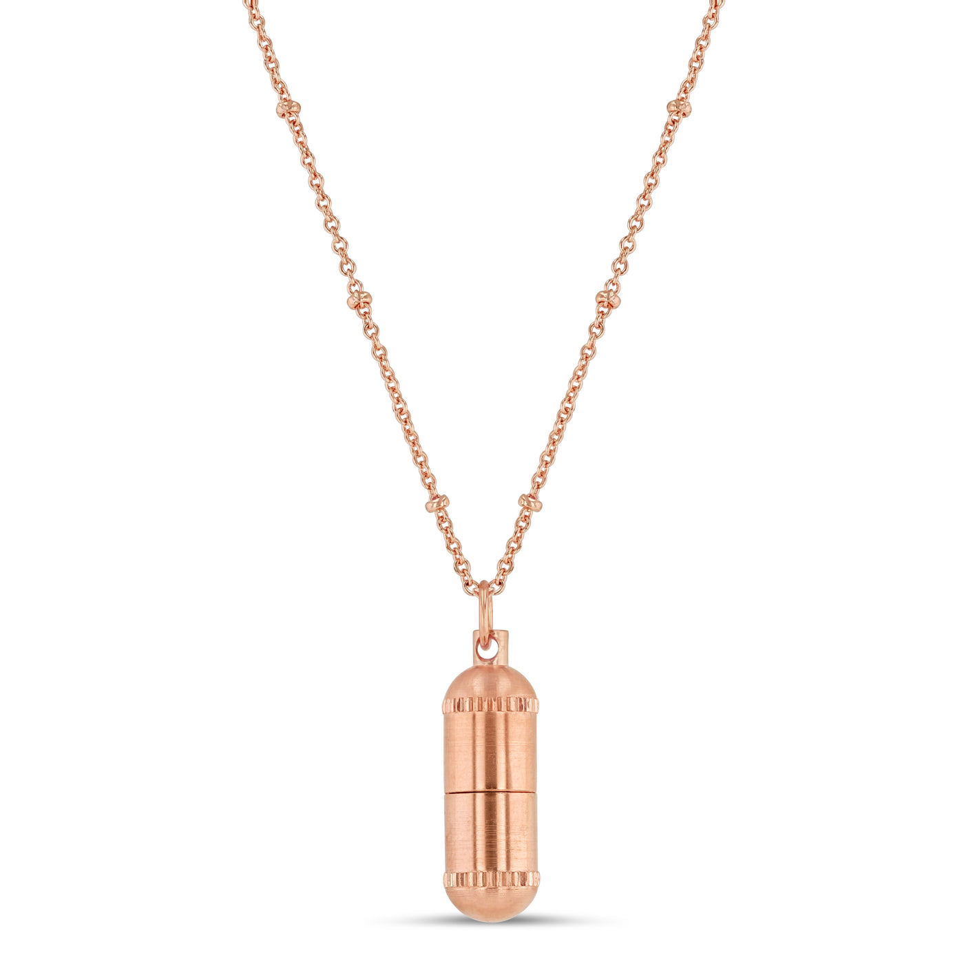 Rose Gold Beaded Cable Chain